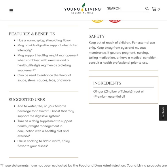 Young Living bundle of 5 ml bottles of Nutmeg & Ginger - Picture 7 of 7